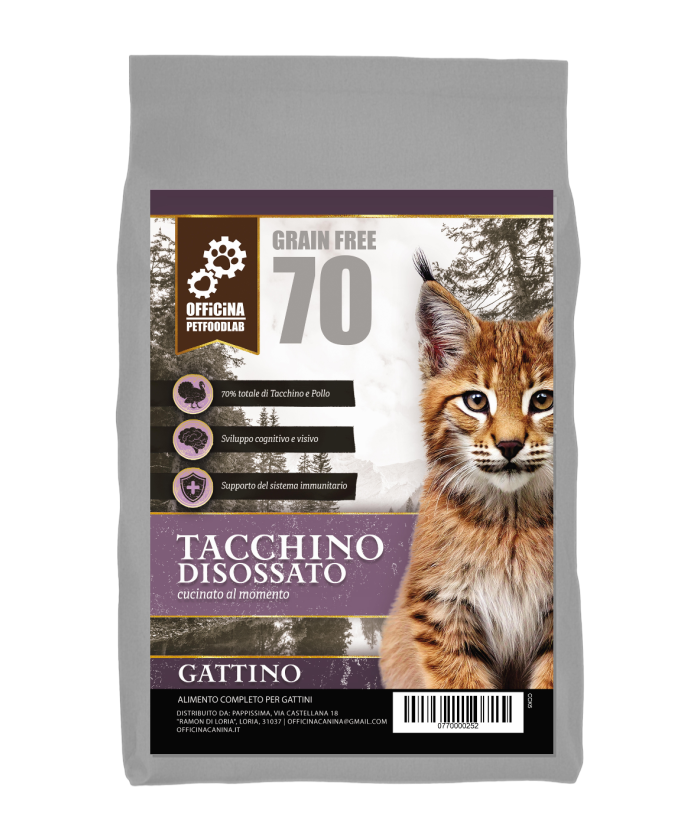 OFFICINA PETFOODLAB - CROCCHETTE PER GATTINI AL TACCHINO E POLLO